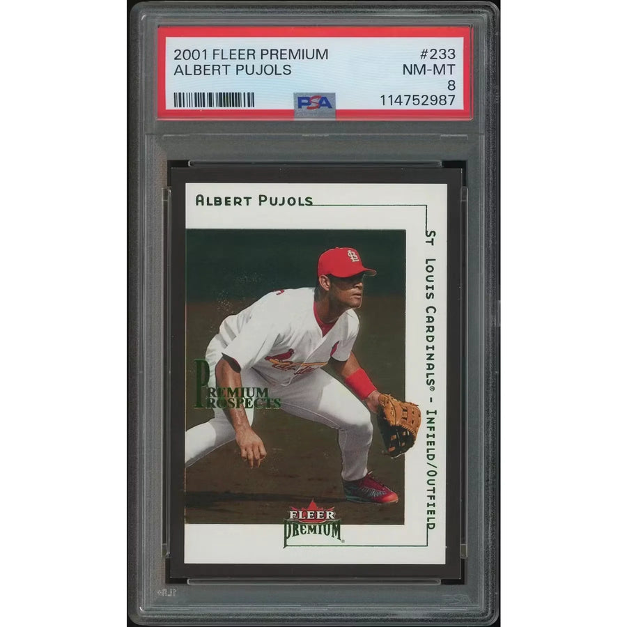 Albert Pujols 2001 Fleer Premium Rookie Card #233 | 1999 PSA 8 NM-MT