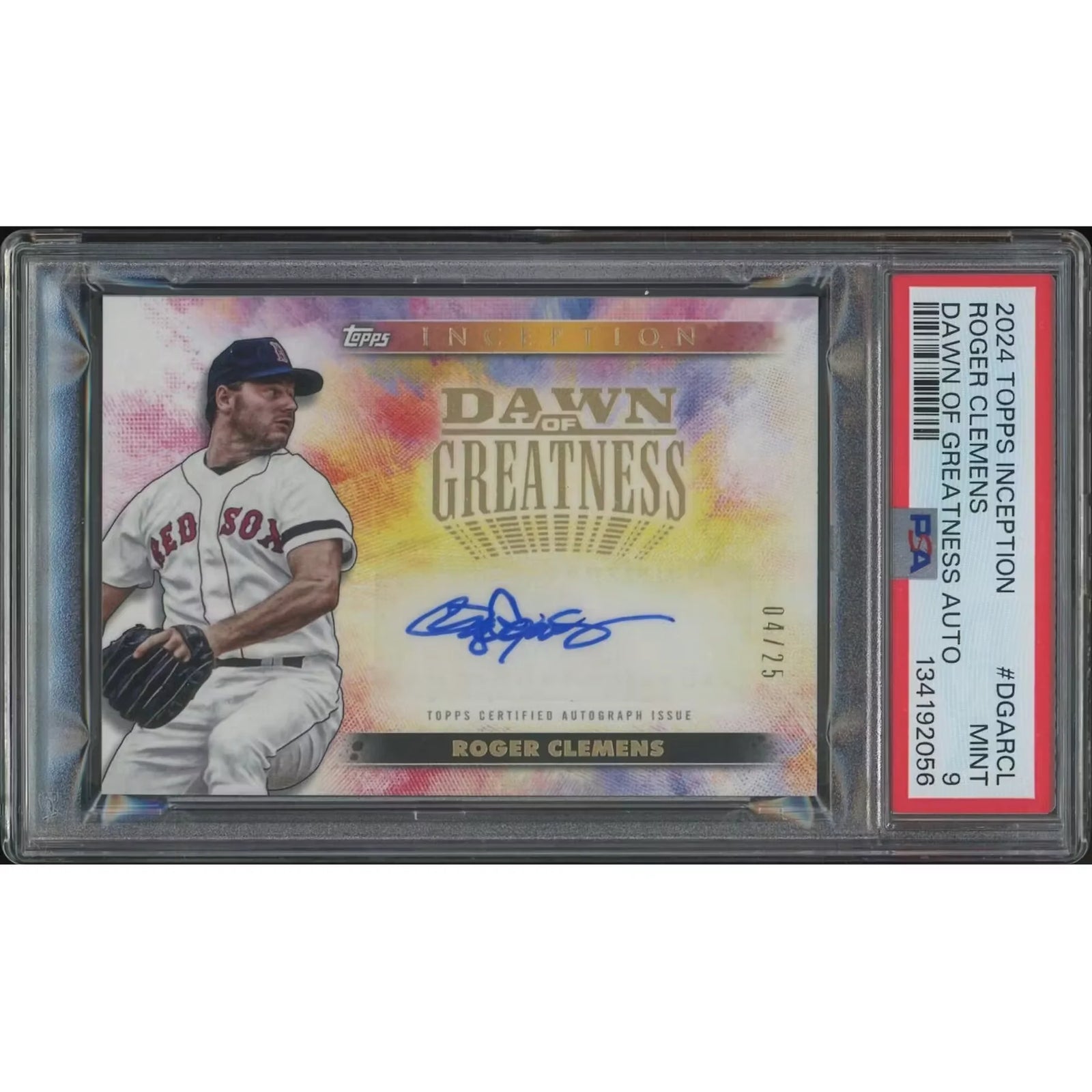 Roger Clemens Signed 2024 Topps Inception #04 Card | PSA 9 Mint