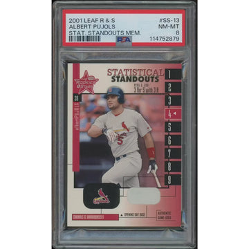 Albert Pujols 2001 Leaf Rookies & Stars #SS13 Rookie Card | PSA 8 NM-MT