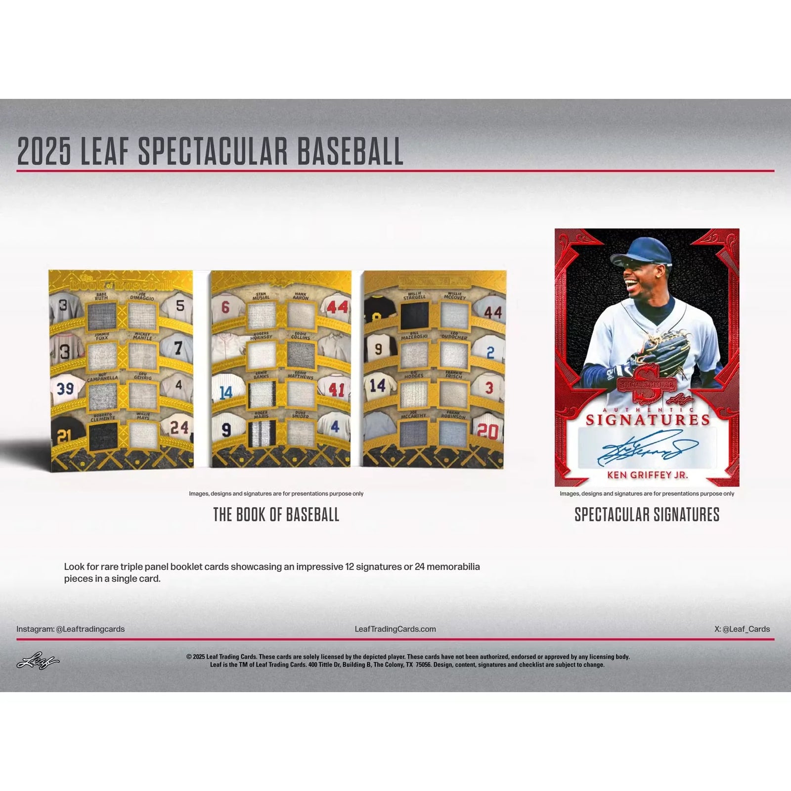 2025 Leaf Spectacular Baseball Hobby 3-Box Case (Ships Sealed Only)