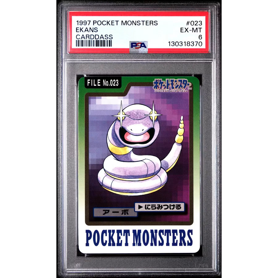 Pokemon 1997 Bandai CardDass Ekans 023 | PSA 6
