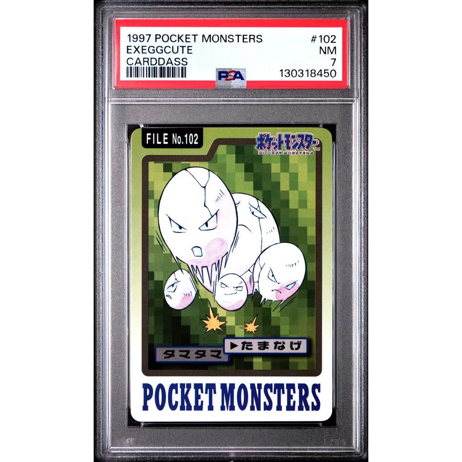 Pokemon 1997 Bandai CardDass Exeggcute 102 | PSA 7