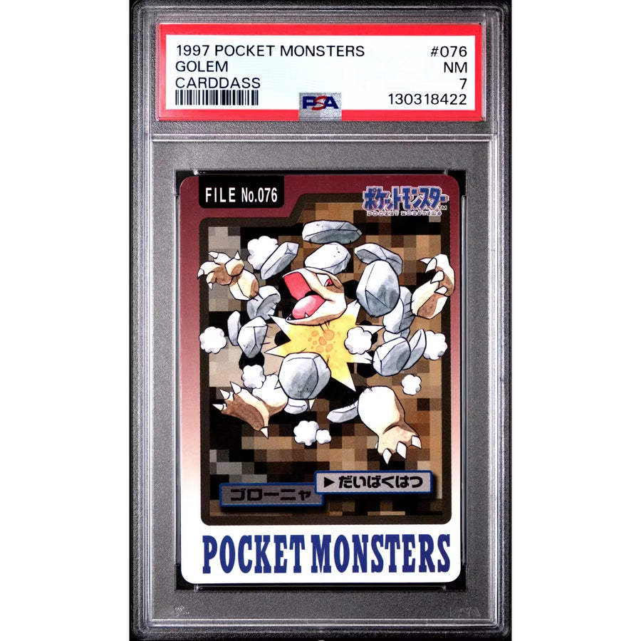 Pokemon 1997 Bandai CardDass Golem 076 | PSA 7