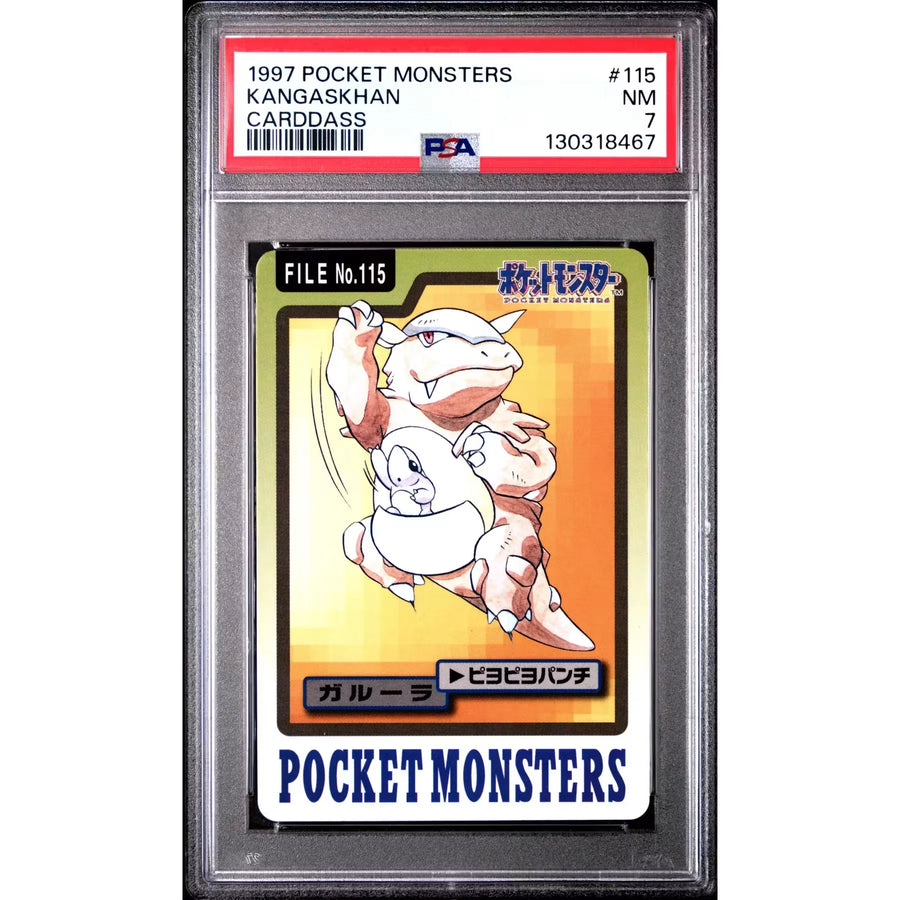 Pokemon 1997 Bandai CardDass Kangaskhan 115 | PSA 7