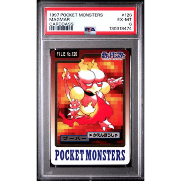 Pokemon 1997 Bandai CardDass Magmar 126 | PSA 6
