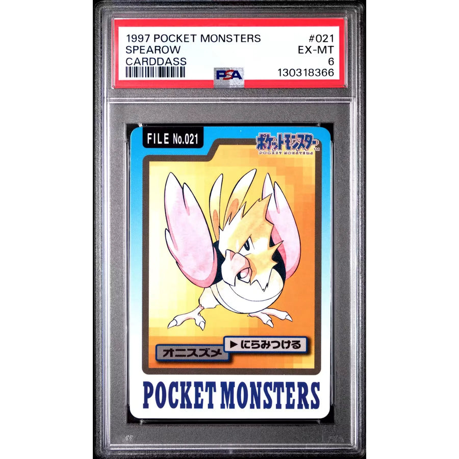 Pokemon 1997 Bandai CardDass Spearow 021 | PSA 6
