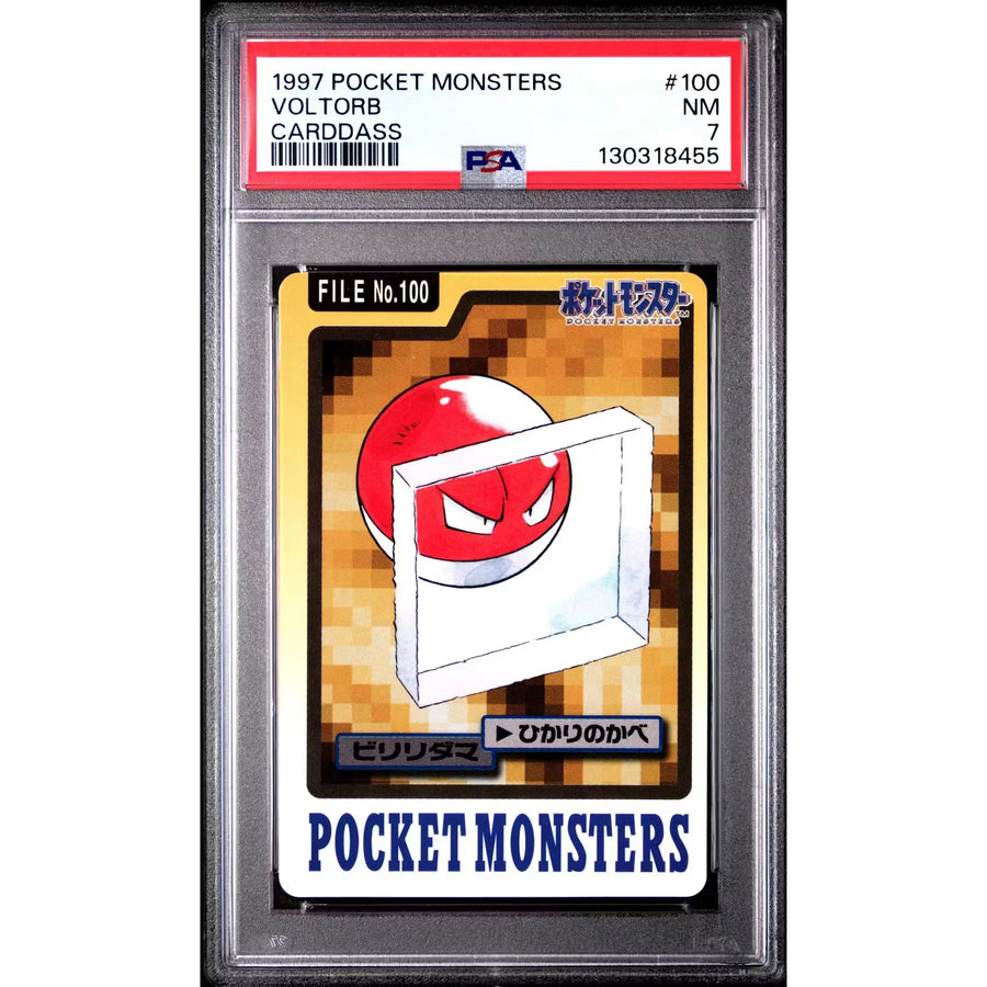 Pokemon 1997 Bandai CardDass Voltorb 100 | PSA 7