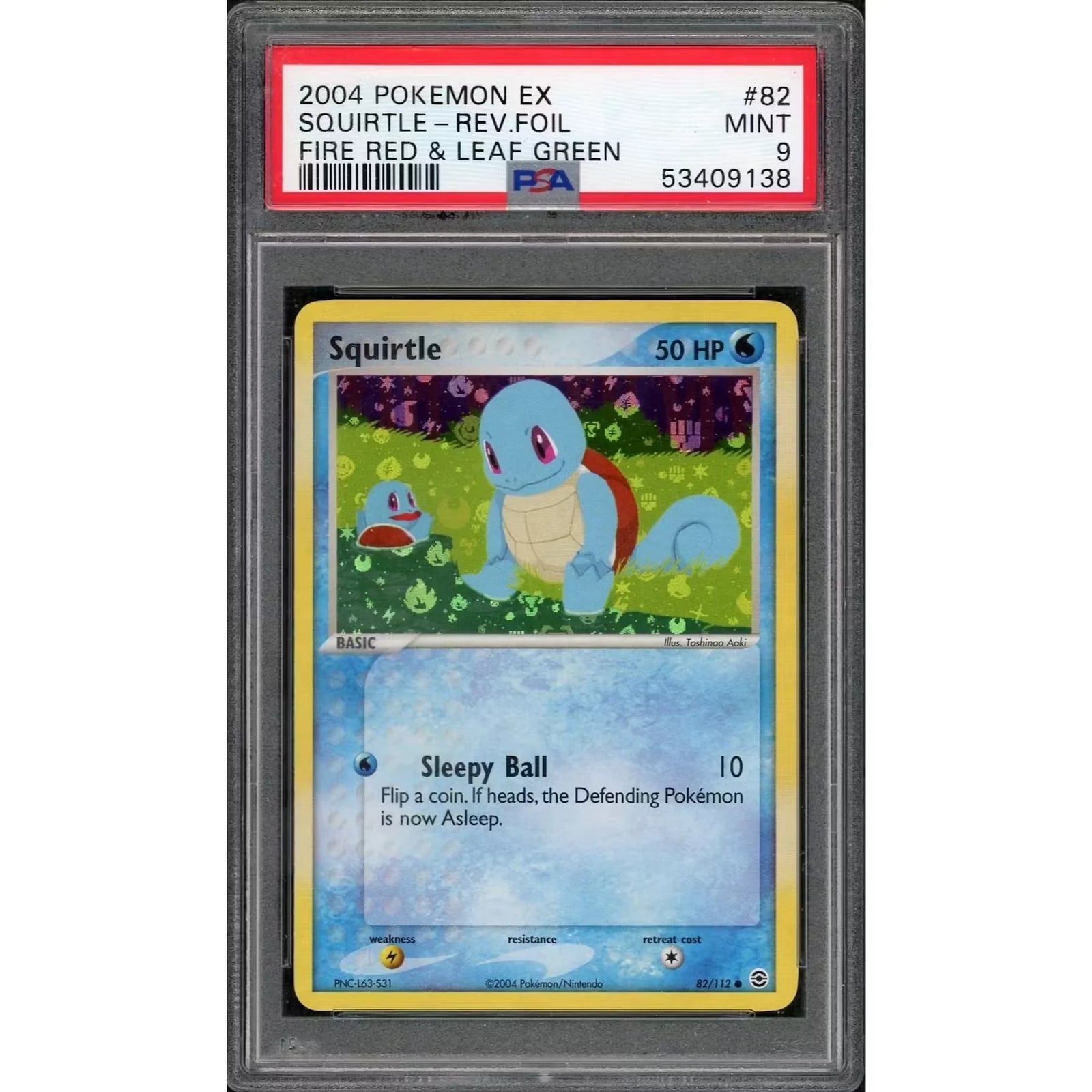 2004 Pokemon Fire Red & Leaf Green Squirtle Reverse Foil #82 | PSA 9