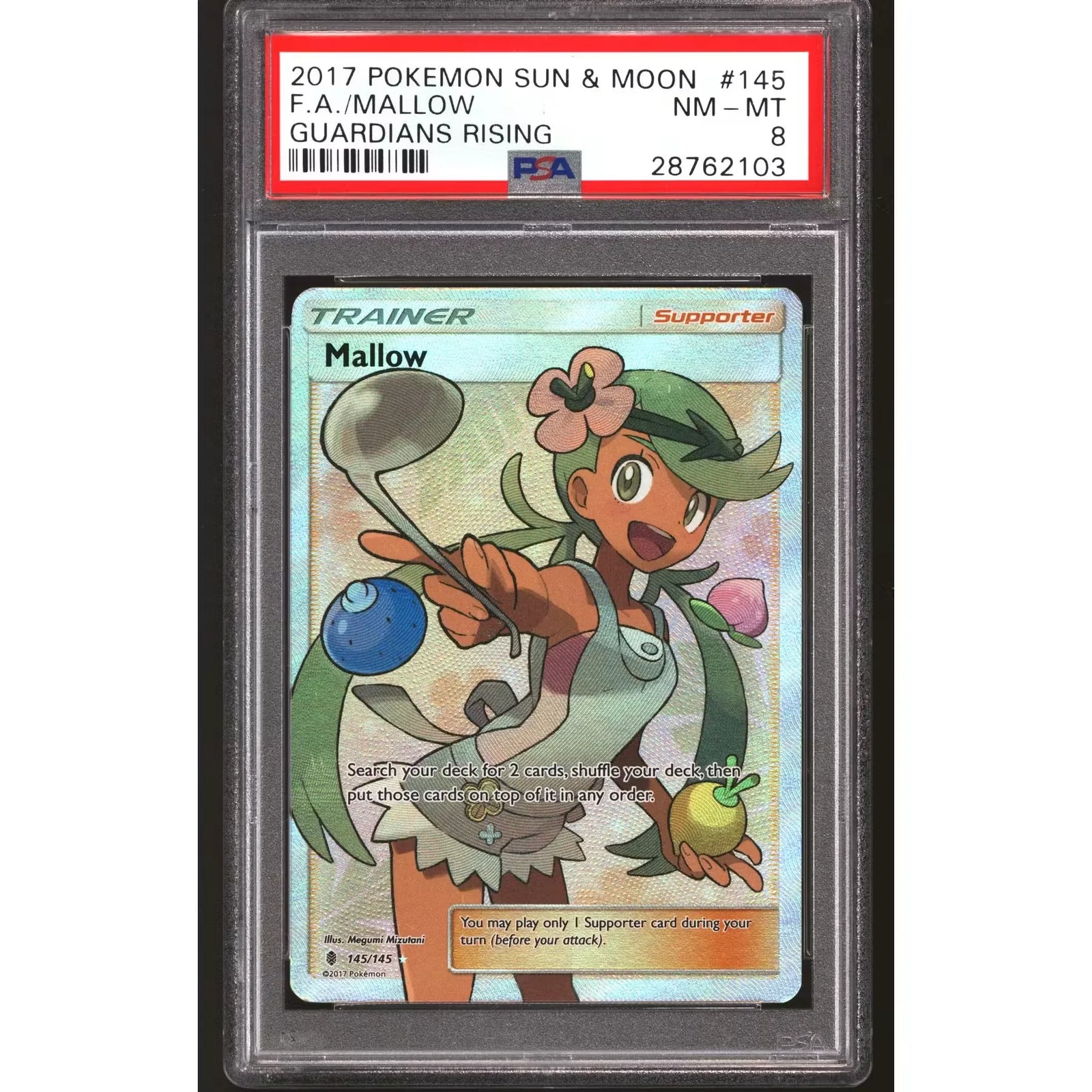 Mallow 145/145 Guardians Rising Holo | PSA 8