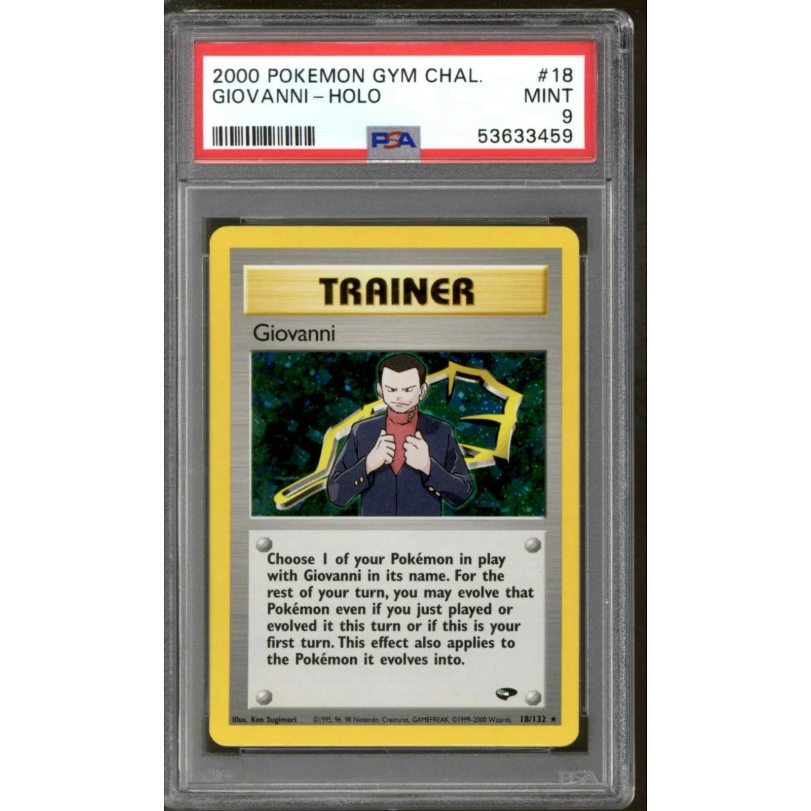 Pokemon Gym Challenge Giovanni 18/132 | PSA 9