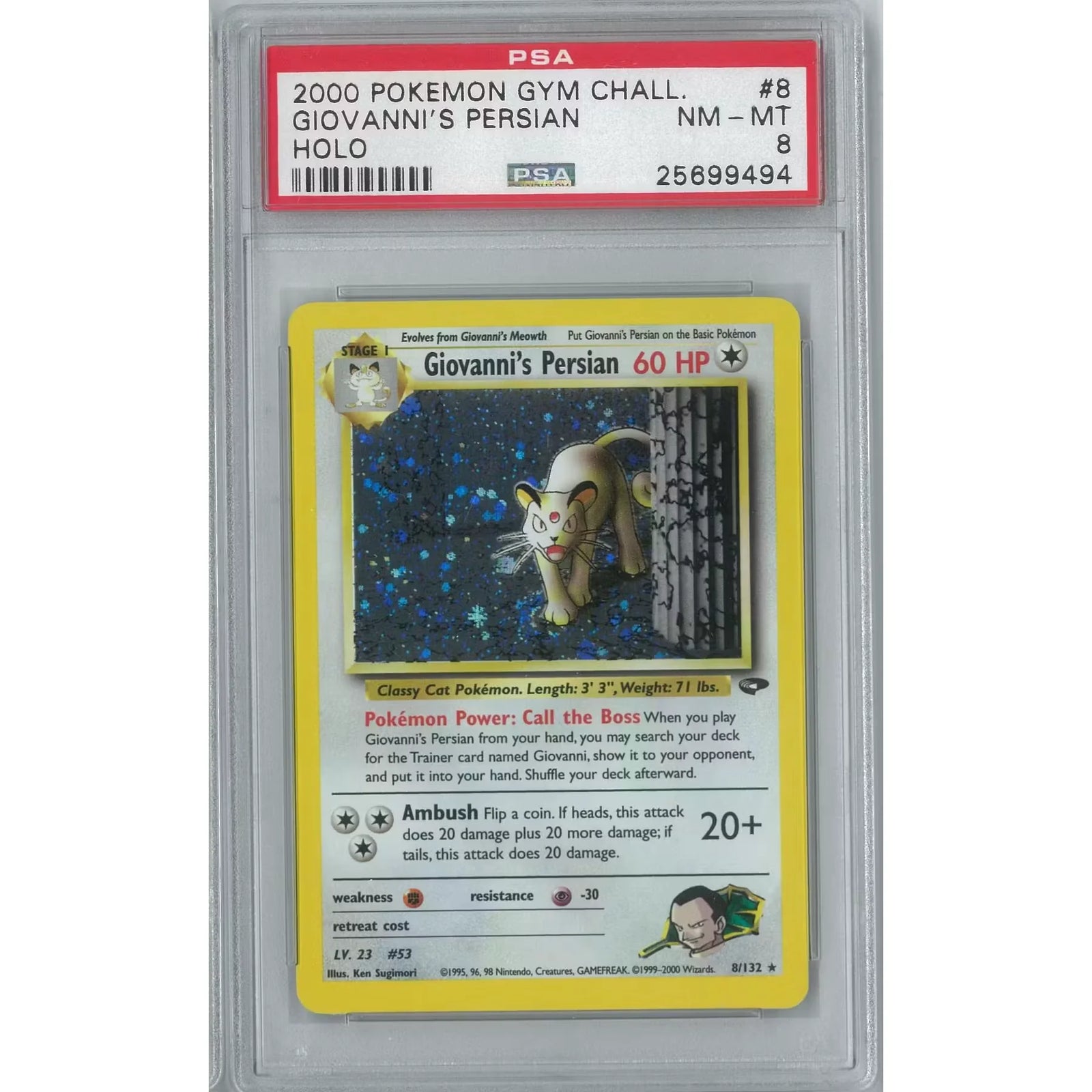 Giovanni's Persian Gym Challenge 8/132 | PSA 8