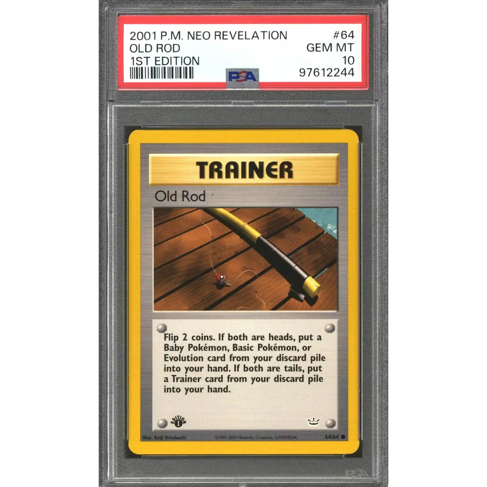Pokemon Neo Revelation Old Rod 1st Edition | PSA 10 GEM MINT