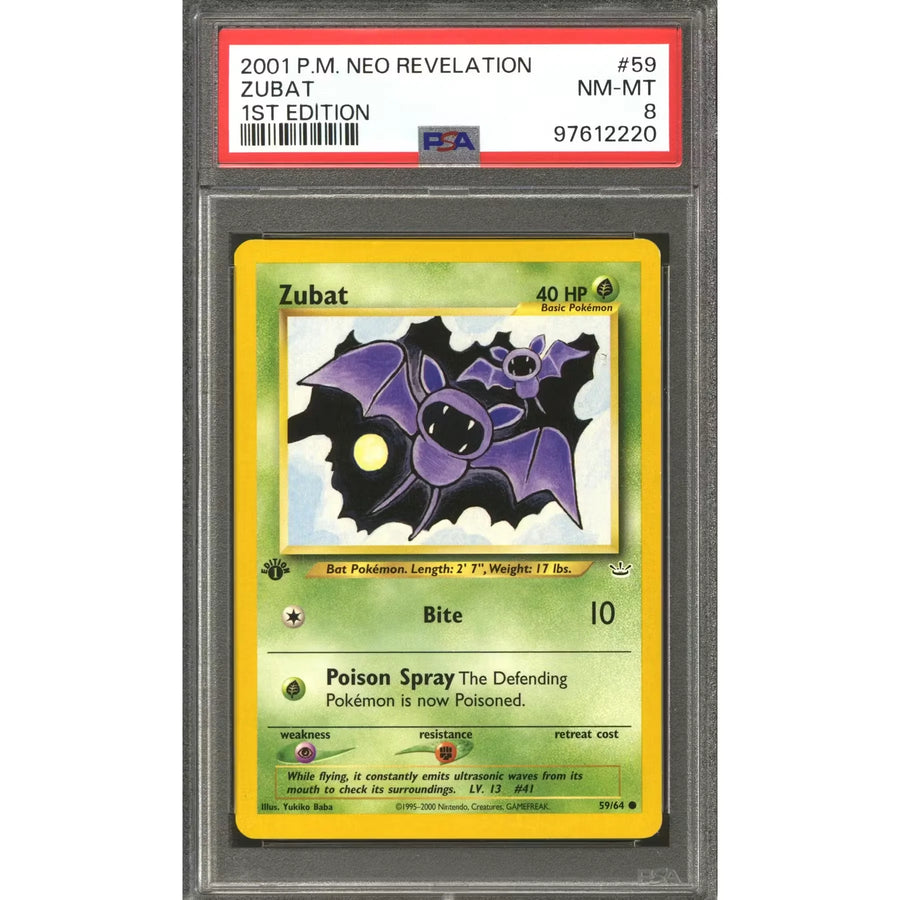 Pokemon Neo Revelation 1st Edition Zubat 59/64 | PSA 8