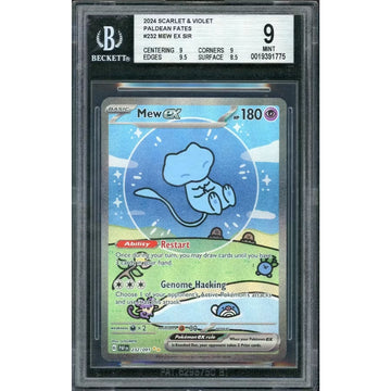 2024 Pokemon Paldean Fates Mew Ex SIR #232 | BGS 9
