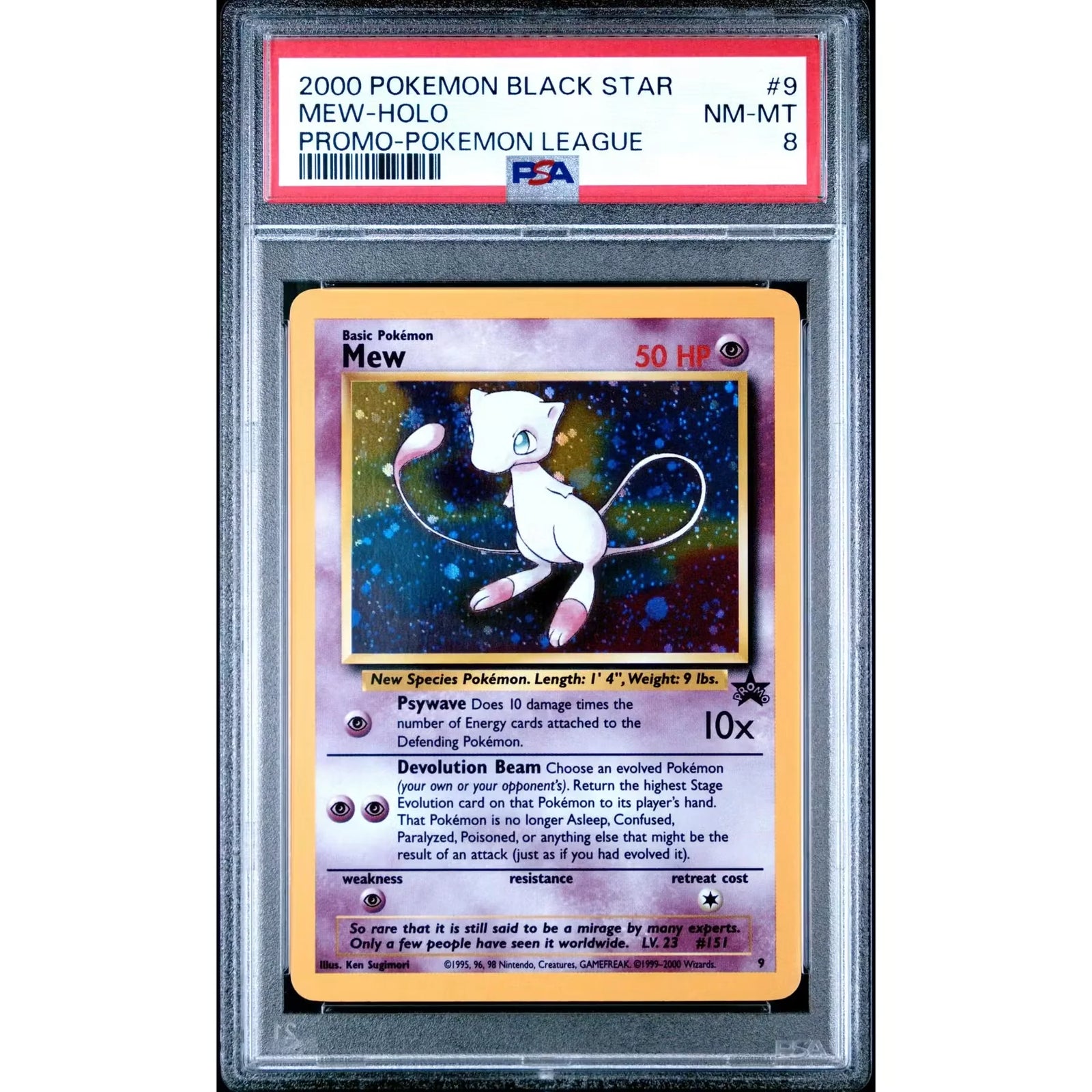 Pokemon Mew Black Star League Promo Holo | PSA 8