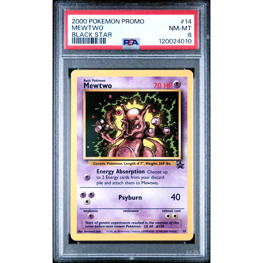 Pokemon WOTC Black Star Promo Mewtwo 14 | PSA 8