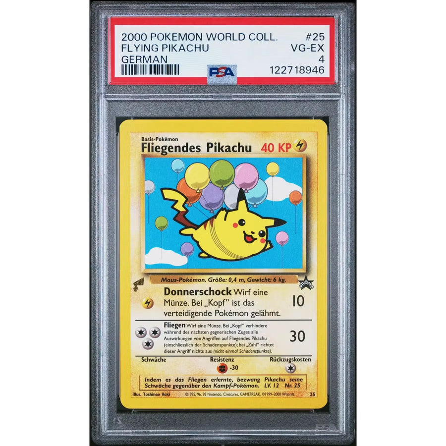Pokemon World Collection Flying Pikachu 25 German | PSA 4