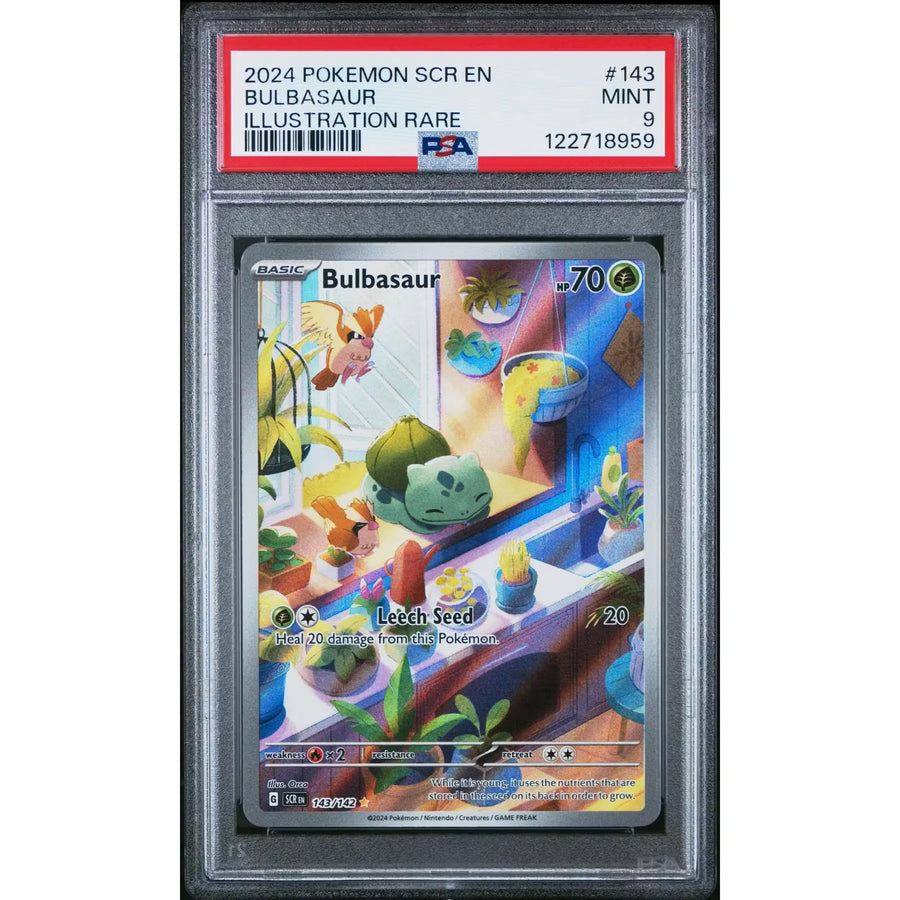 Pokemon Stellar Crown Bulbasaur 143/142 | PSA 9 Illustration Rare
