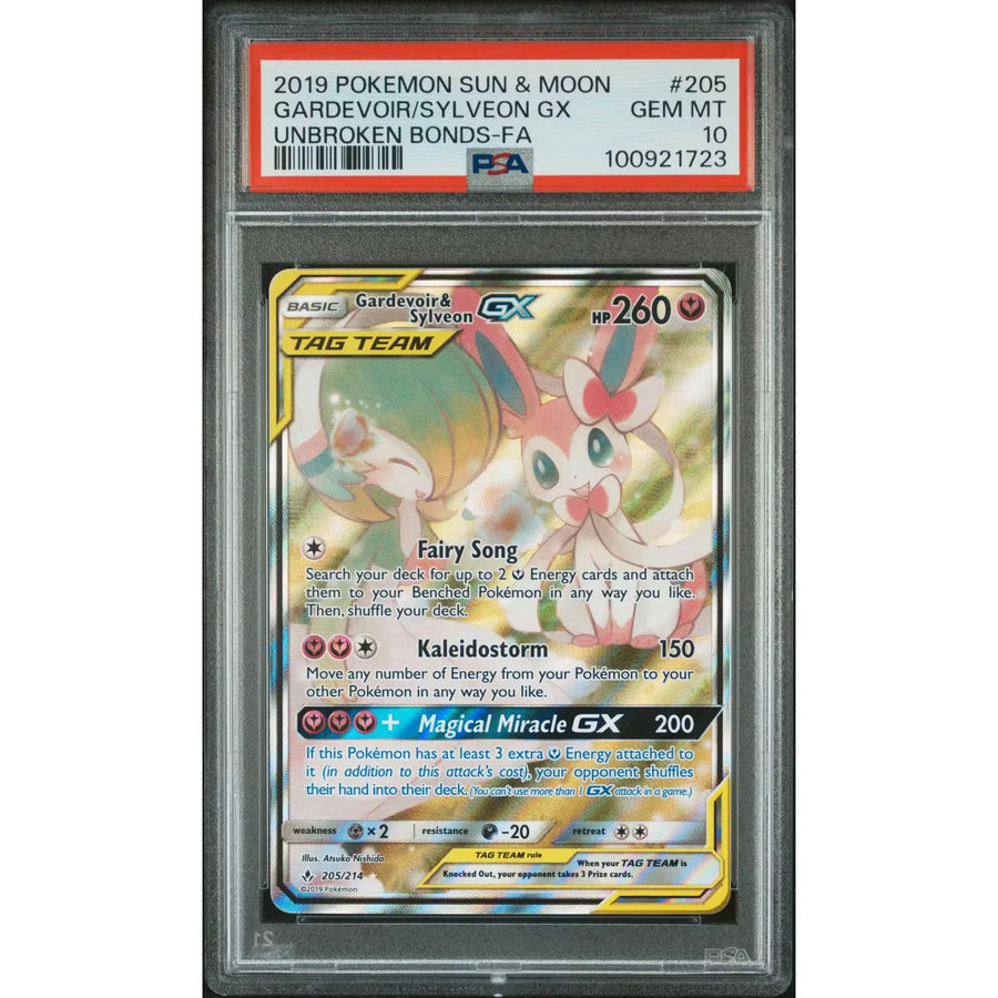 2019 Pokemon Unbroken Bonds Gardevoir & Sylveon GX Tag Team Full Art #205 | P5947509