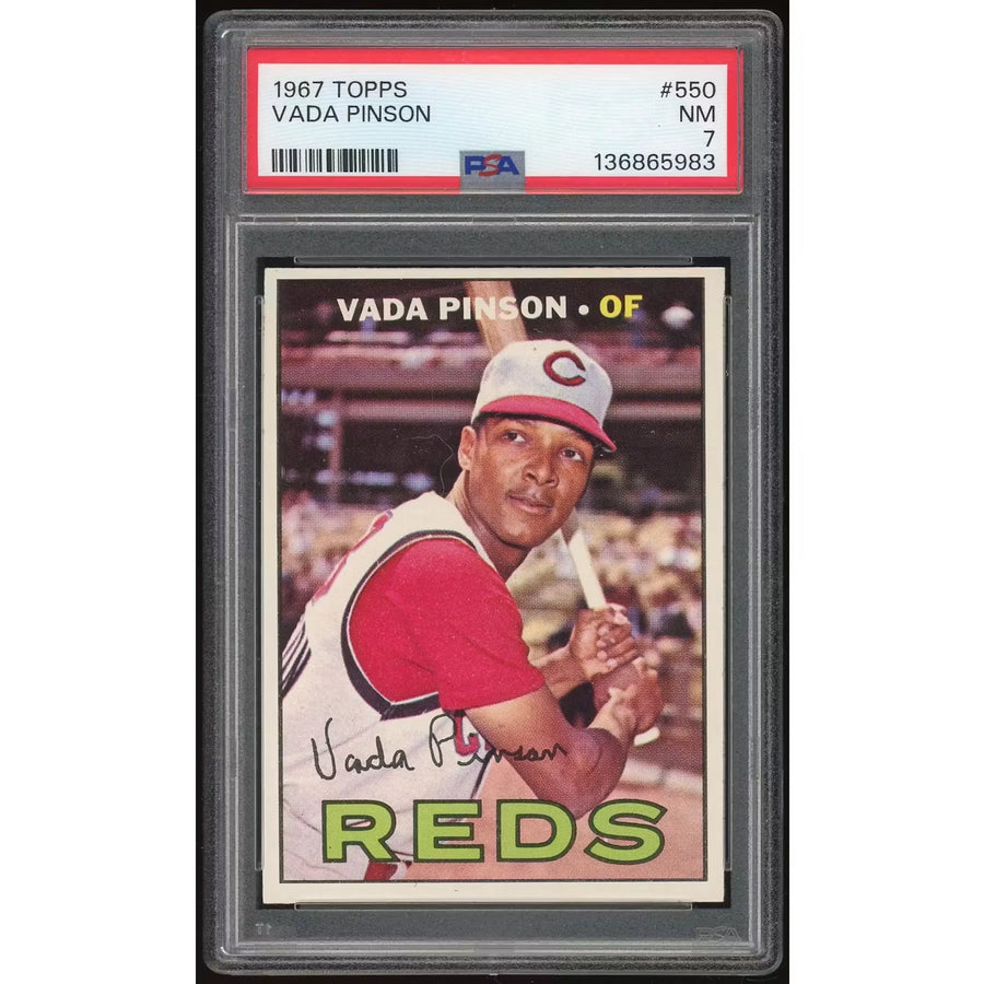 Vada Pinson 1967 Topps Card #550 | PSA 7 | P6053160