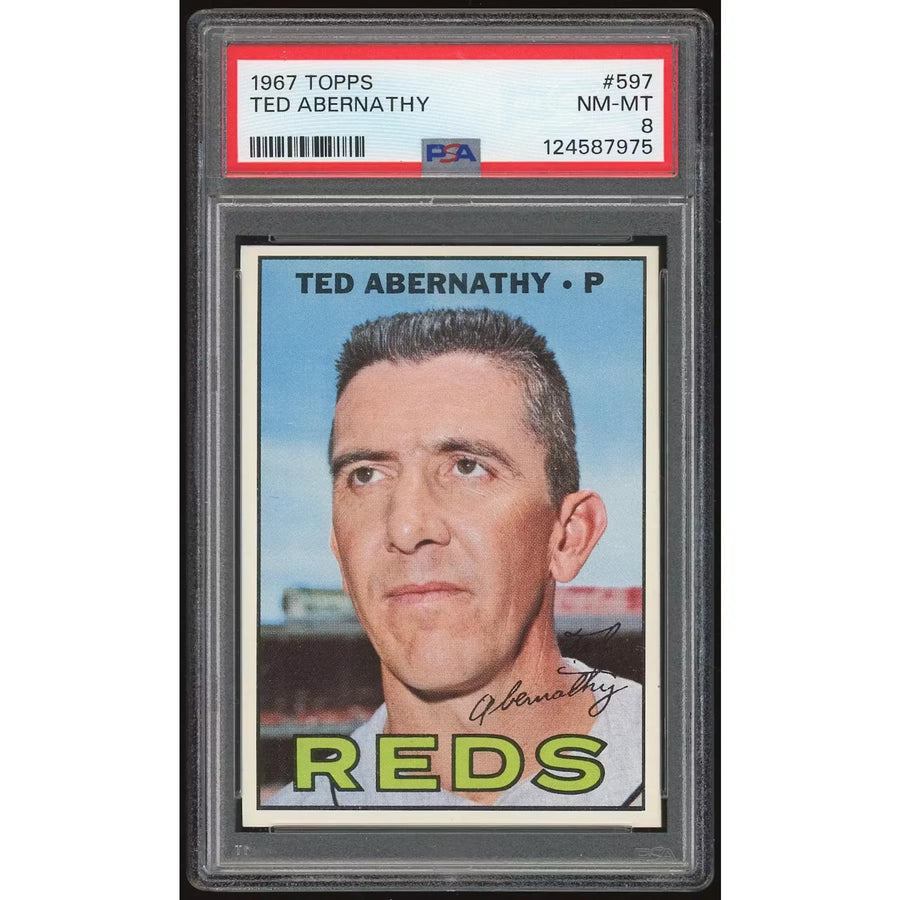 Ted Abernathy 1967 Topps #597 Card | PSA 8 | P6053164