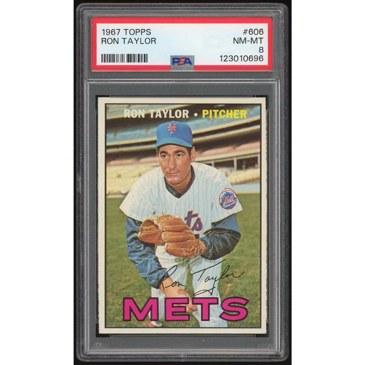 1967 Topps #606 Ron Taylor Baseball Card | PSA 8 | P6053165