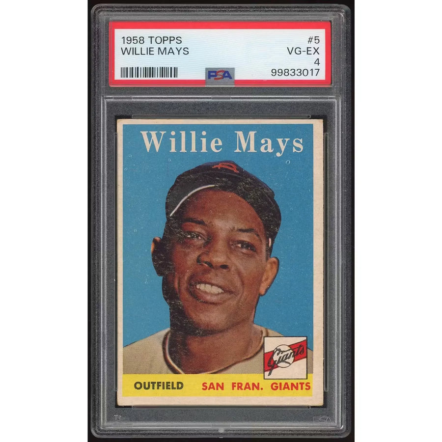 1958 Topps #5 Willie Mays PSA 4 Graded Card - D2 | P6053184