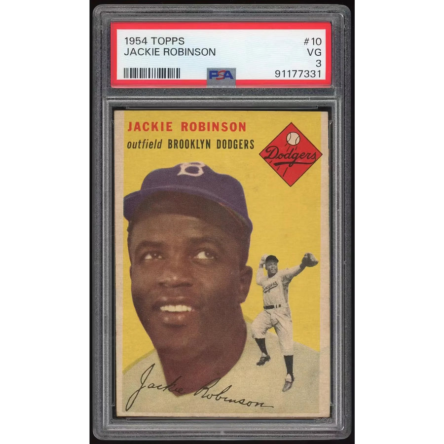1954 Topps #10 Jackie Robinson Card | PSA 3 | P6053216