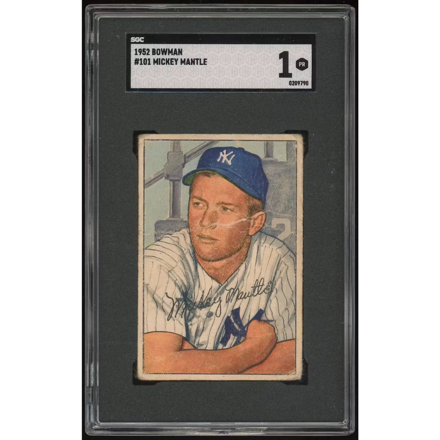 Mickey Mantle 1952 Bowman #101 Card | SGC 1 | P6053225