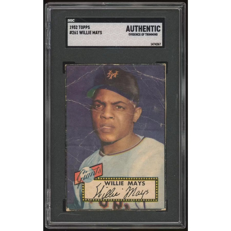 1952 Topps #261 Willie Mays Card | SGC Authentic | P6053229