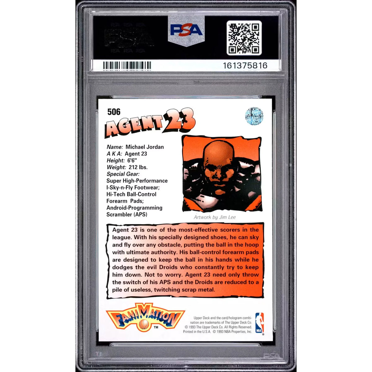 Michael Jordan 1992 Upper Deck Fanimation #506 | PSA 10 | P6057857