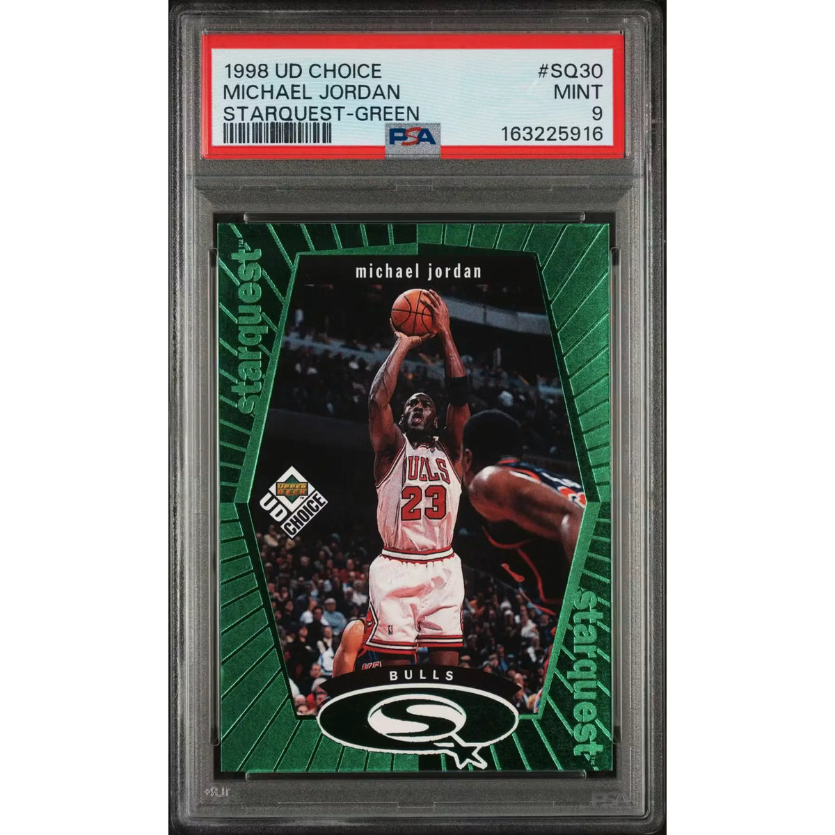 Michael Jordan 1998 UD Choice Starquest Green #SQ30 | PSA 9 | P6057940