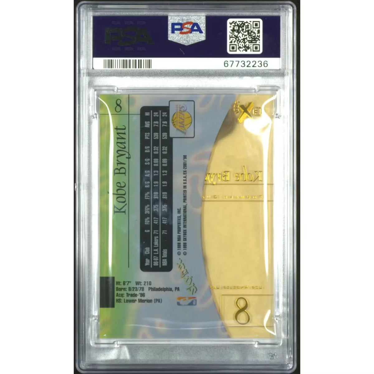 Kobe Bryant 1997 Skybox E-X2001 #8 | PSA 9 | P6058003
