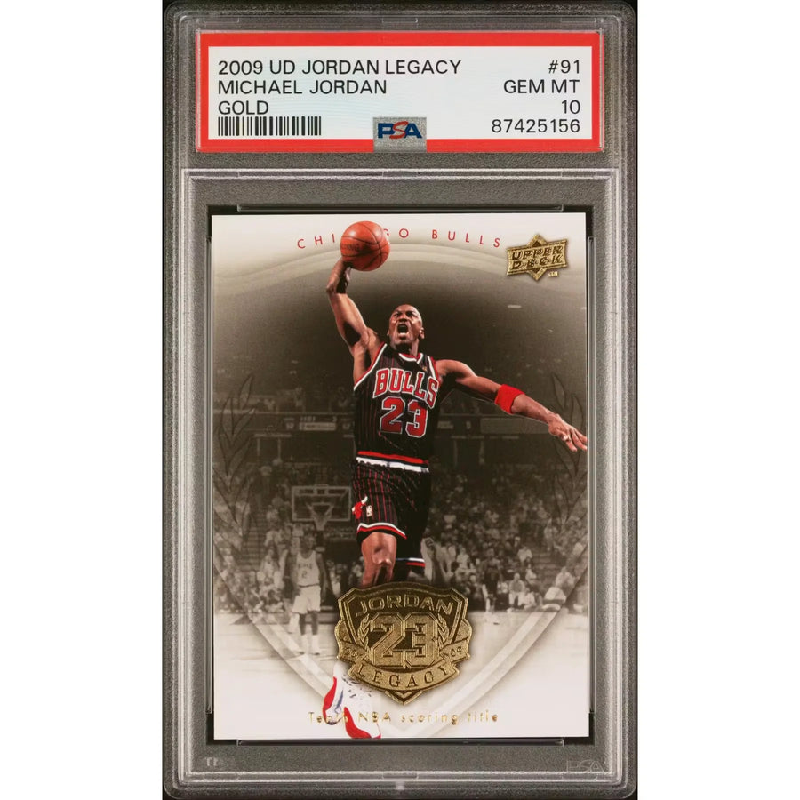 Michael Jordan Signed 2009 Upper Deck Jordan Legacy Gold #91 | PSA 10 | P6058111