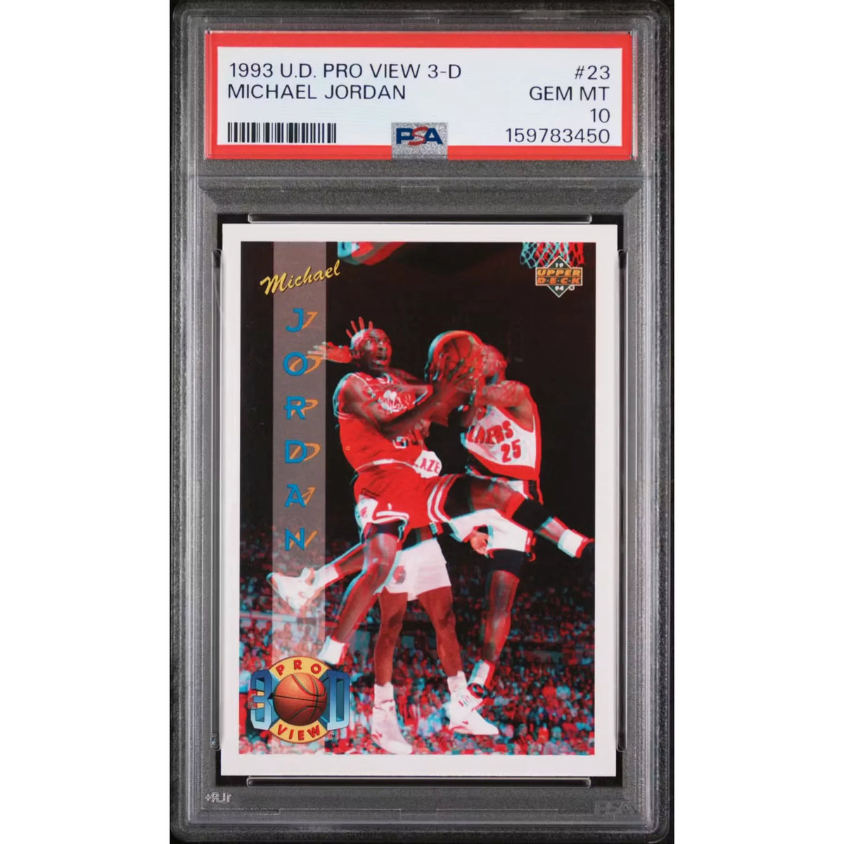 Michael Jordan 1993 Upper Deck Pro View 3-D #23 Card | PSA 10 | P6058142