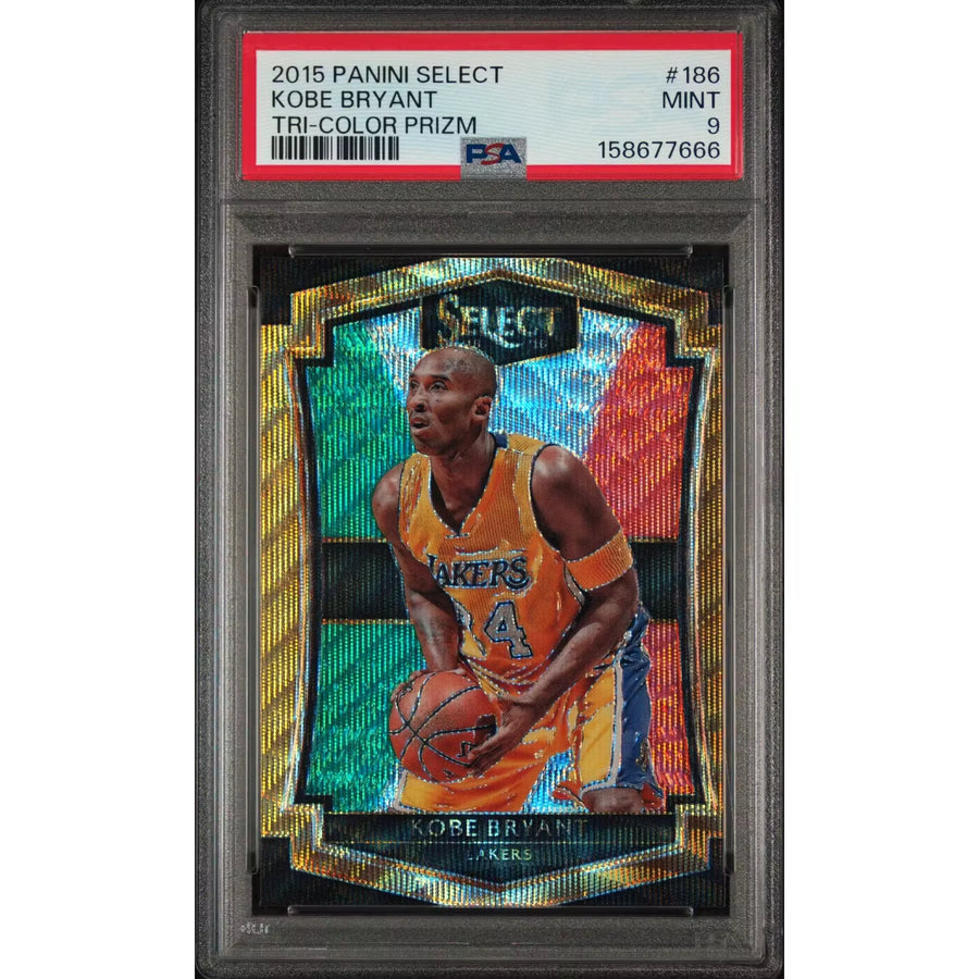 Kobe Bryant 2015 Panini Select Tri-Color Prizm #186 | PSA 9 | P6058225