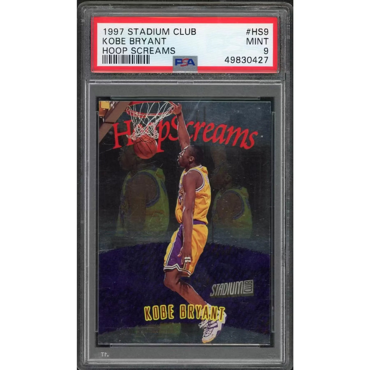 1997 Topps Stadium Club Kobe Bryant Hoop Screams #HS9 | PSA 9 | P6058226