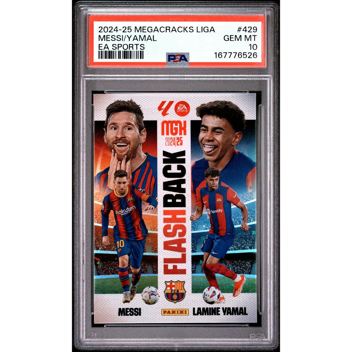 Lionel Messi and Lamine Yamal Signed 2024-25 Panini Megacracks LaLiga #429 | P6058227