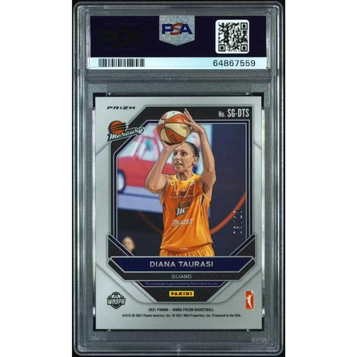 Diana Taurasi 2021 Panini Prizm Gold Autograph Card | PSA 10 | P6058230