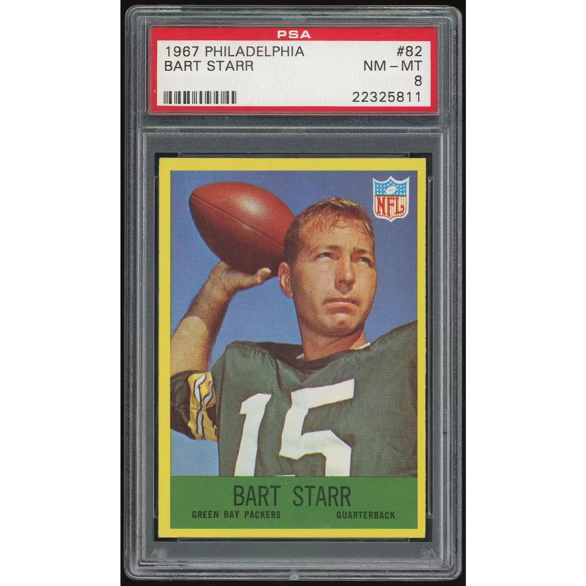 Bart Starr 1967 Philadelphia #82 Trading Card | PSA 8 | P6058266