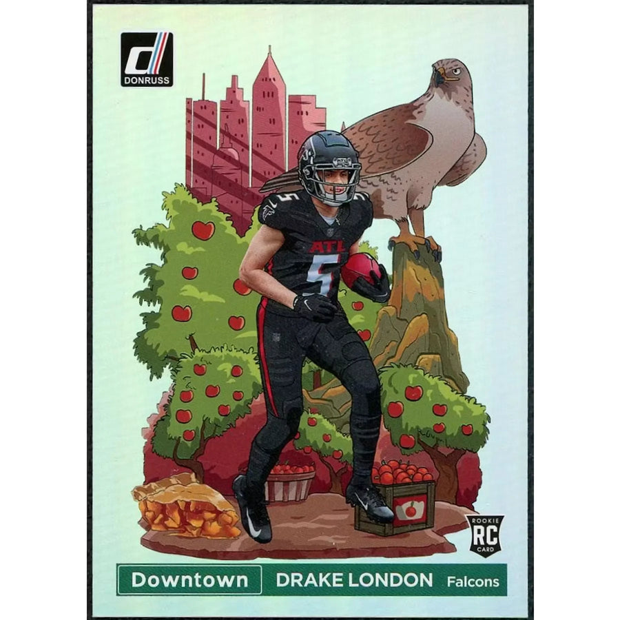 Drake London 2022 Panini Donruss Rookie Downtown Card | #DT-DL | P6058279