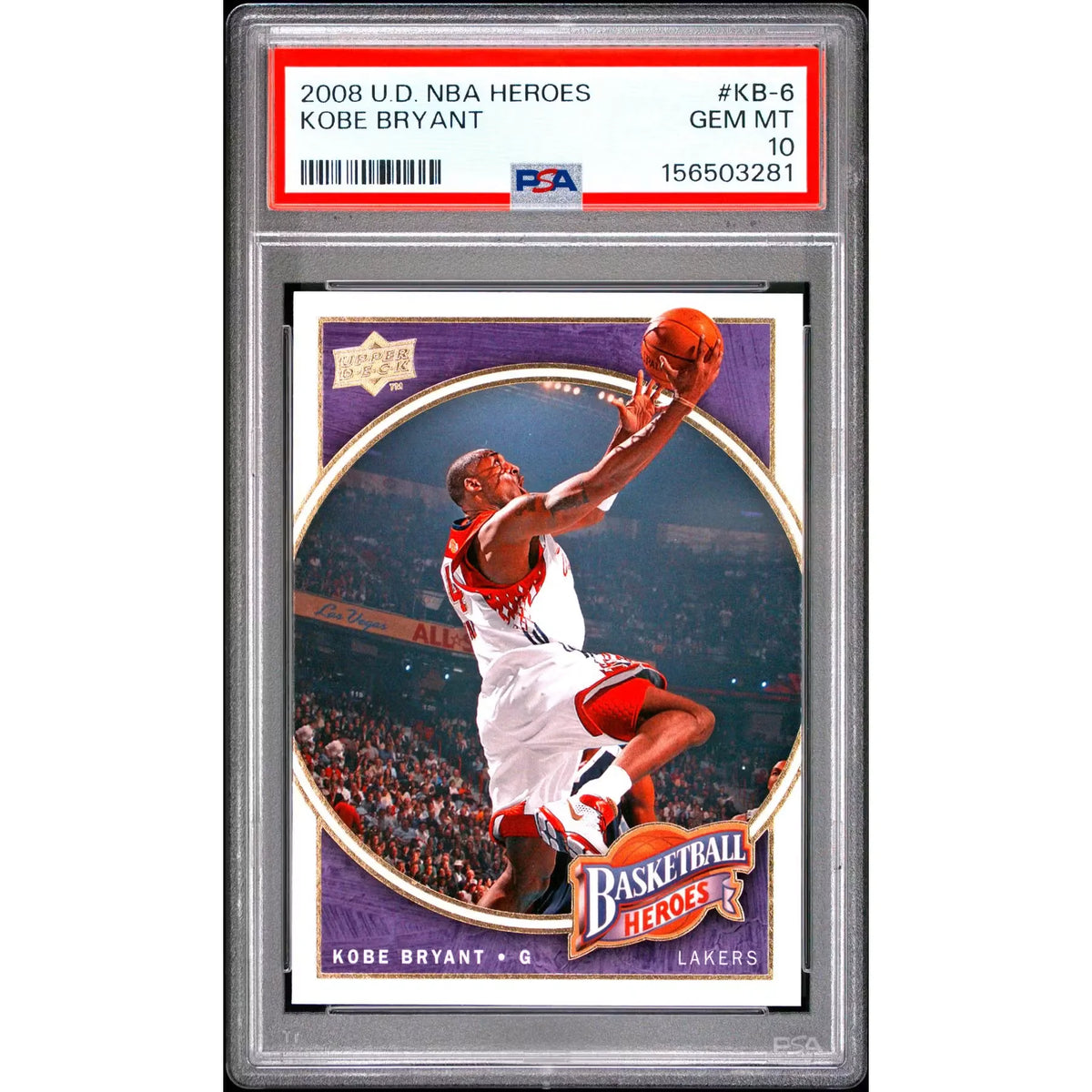 Kobe Bryant 2008 Upper Deck NBA Heroes #KB-6 | PSA 10 | P6058357