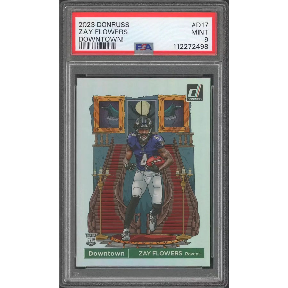 Zay Flowers 2023 Panini Donruss Downtown Rookie #D17 | PSA 9 | P6058411