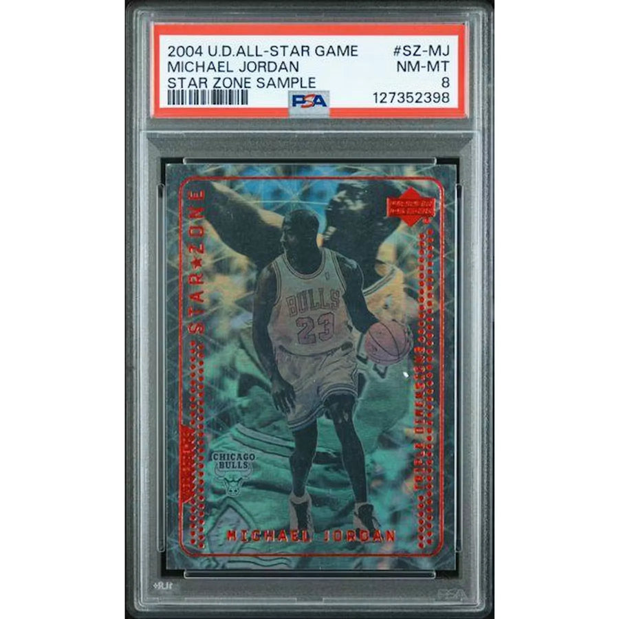 Michael Jordan 2004 Upper Deck All Star Game Star Zone Sample Card | PSA 8 | P6058503