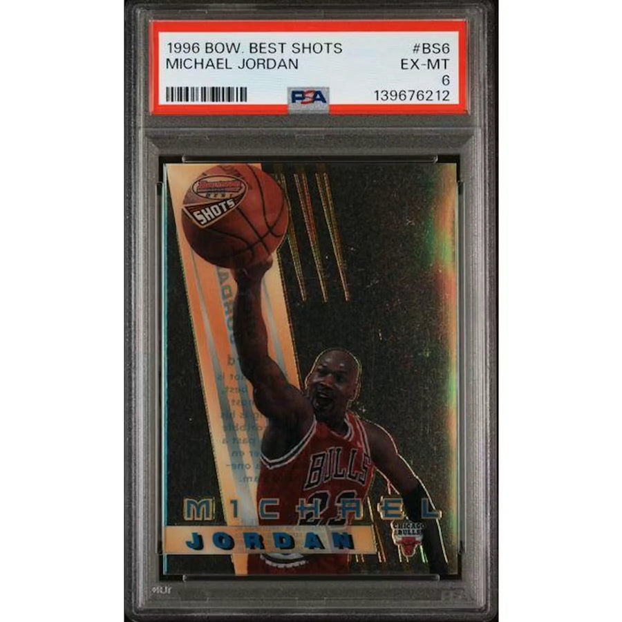 Michael Jordan 1996 Bowman's Best #BS6 Card | PSA 6 | P6058639