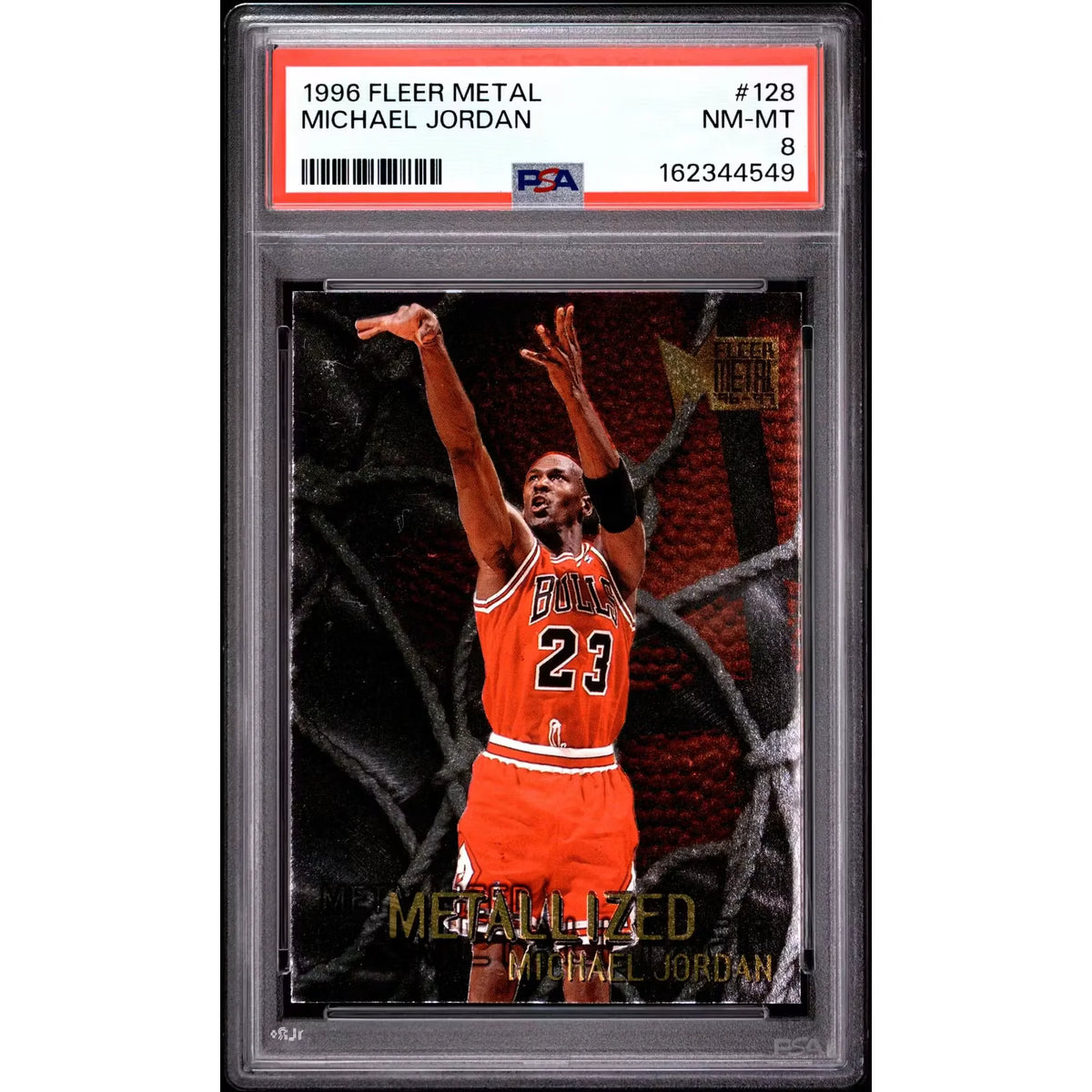 Michael Jordan 1996 Metal Card #128 | PSA 8 | P6058680
