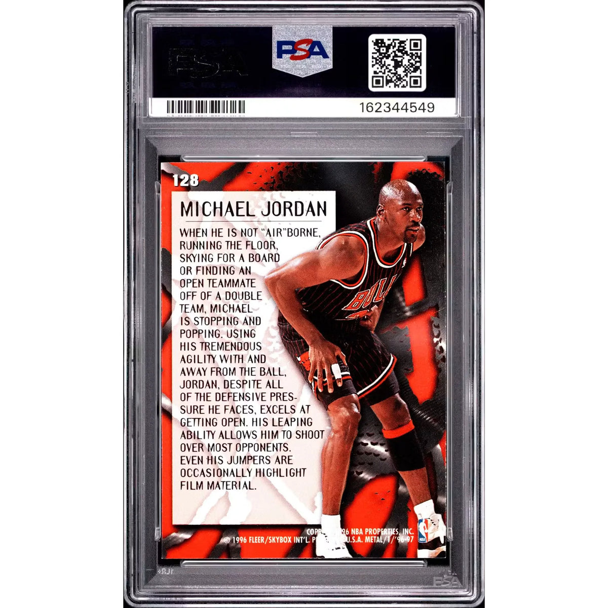Michael Jordan 1996 Metal Card #128 | PSA 8 | P6058680