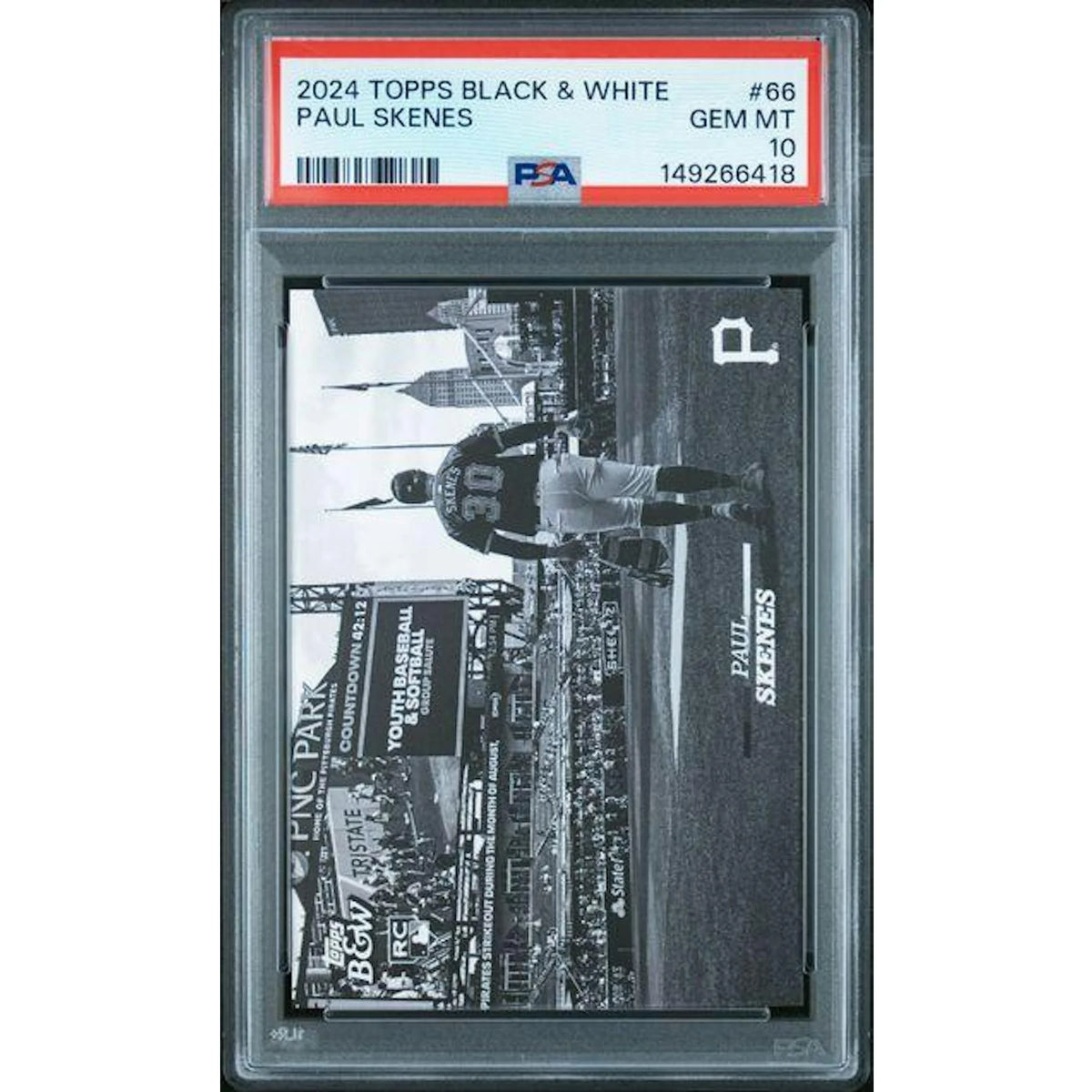 2024 Topps Black & White Paul Skenes #66 PSA 10 - D2 | P6058741