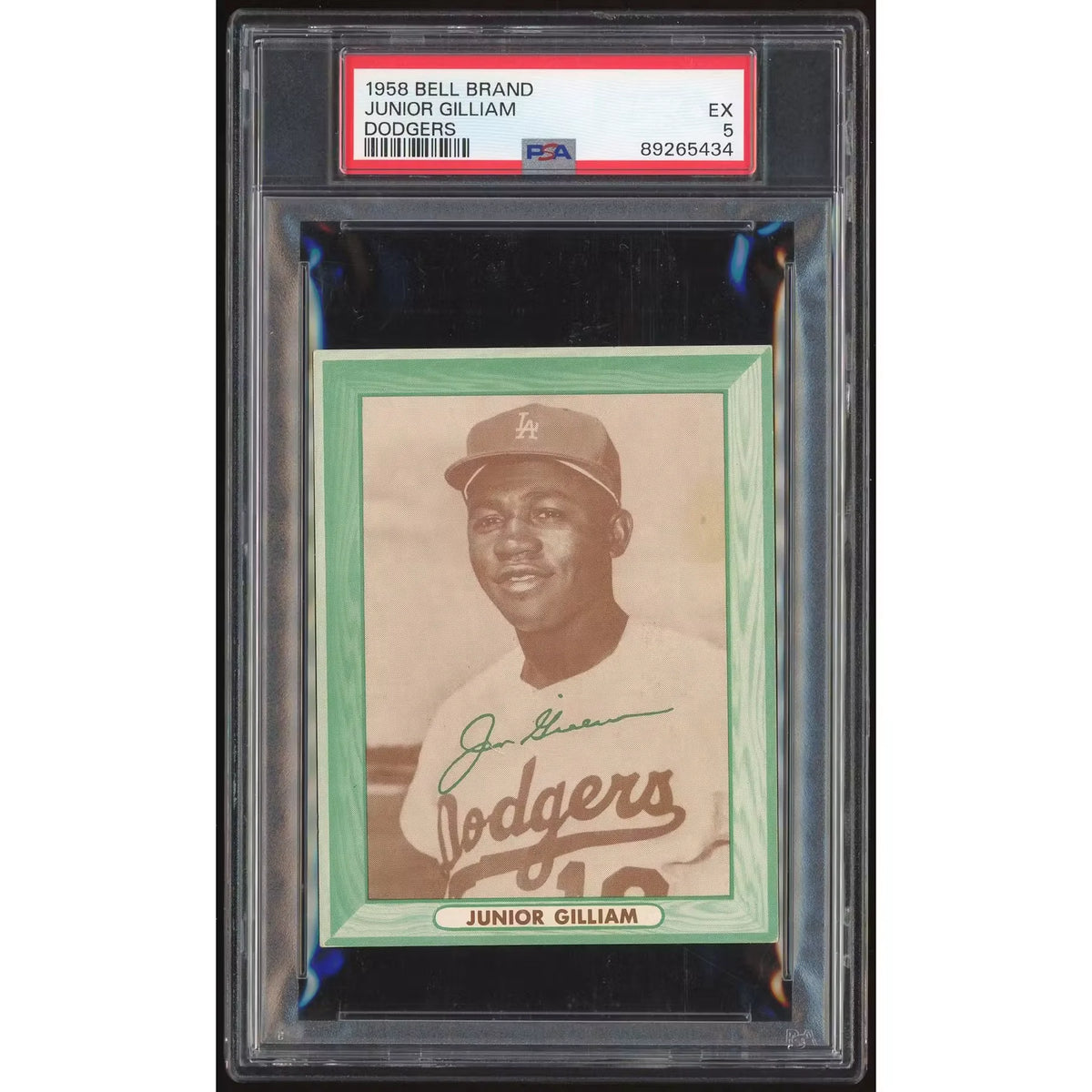 Junior Gilliam 1958 Bell Brand Dodgers Card | PSA 5 | P6058800