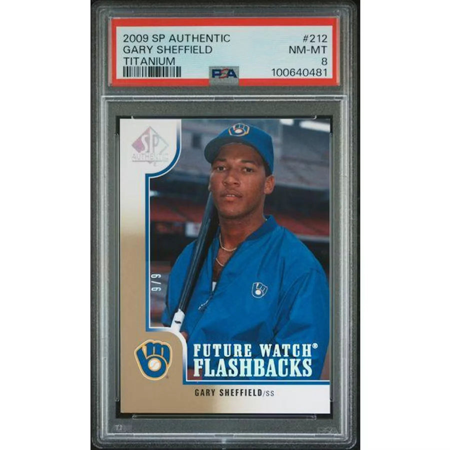 Gary Sheffield 2009 SP Authentic Titanium Card #212 | PSA 8 | P6058871